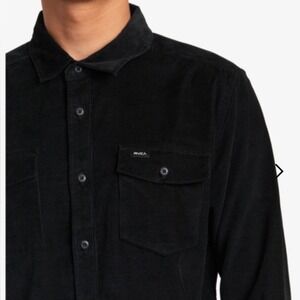 RVCA Black‎ Corduroy Long Sleeve Button Up Shirt Men's Small